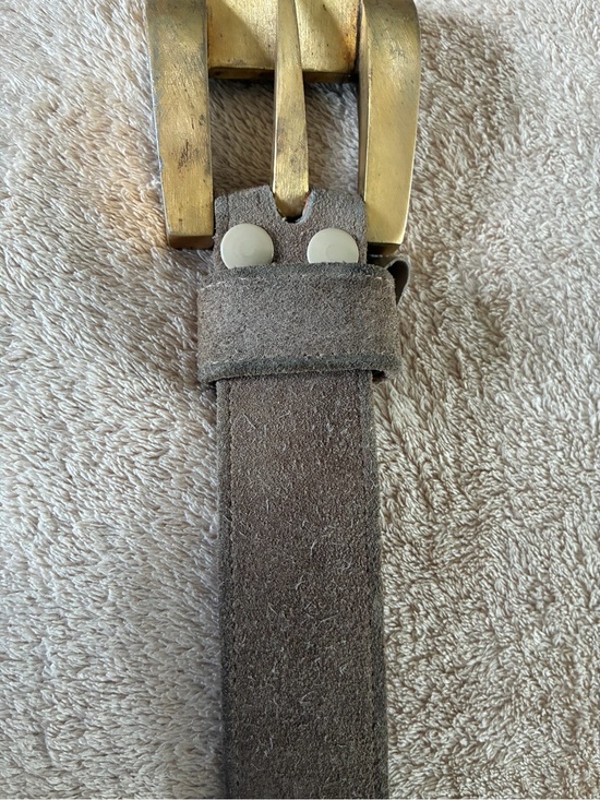 Vintage Patricia Von Musulin Michael Kors Brass Suede Sculptural Belt Size S main image 13